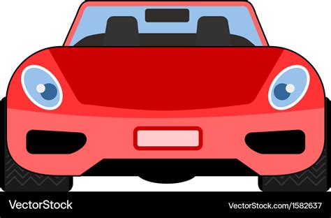 Red Car Front View Royalty Free Vector Image Vectorstock