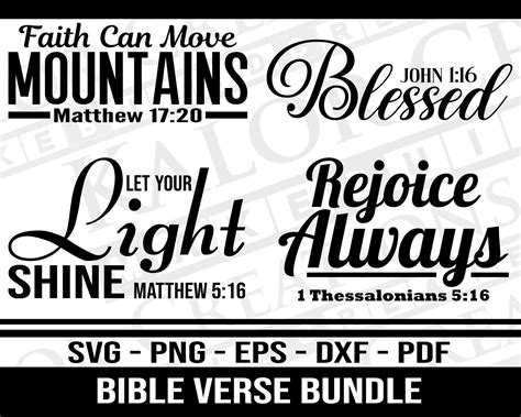 Bible Verse Svg Bundle Bible Quote Svg Christian Svg Etsy