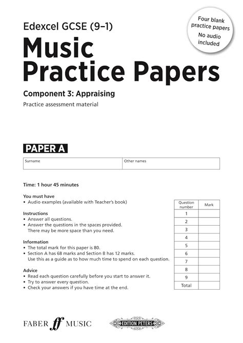 Edexcel Music Gcse Practice Papers Pack Of Amazon Co Uk Julia