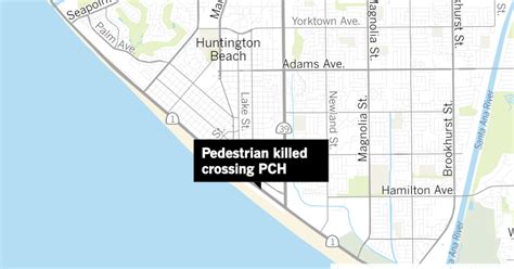 Pedestrian Killed When Struck By Car While Crossing Pch In Huntington