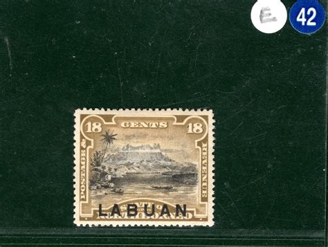 North Borneo LABUAN QV Stamp SG 72 18c 1896 MOUNT KINABALU Mint C55