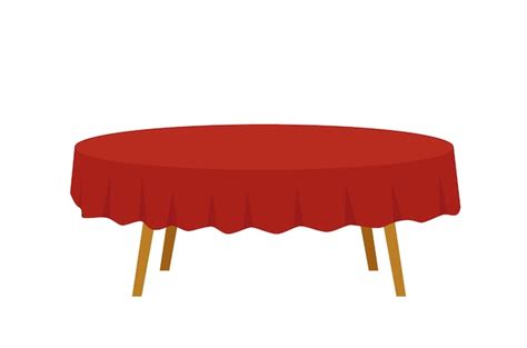 Premium Vector | Table with red curtain red table flat cartoon vector