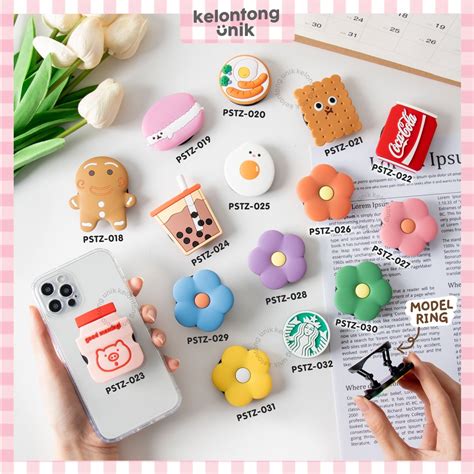 Jual Cartoon Griptok Ring D Phone Holder Pvc Stand Hp Phone Stand