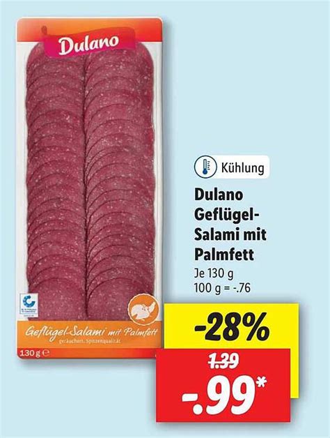 Dulano Gefl Gel Salami Mit Palmfett Angebot Bei Lidl