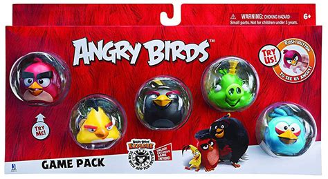 Angry Birds Game Pack Red Bomb Chuck King Blue Bird Figure 5 Pack