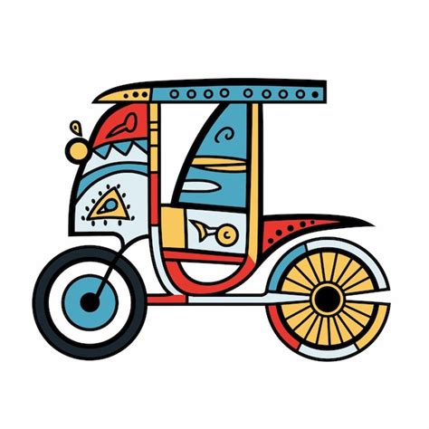 Premium Vector Illustration Of A Rickshaw