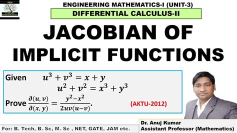 Jacobian Of Implicit Function Example Jacobian Of Composite Function