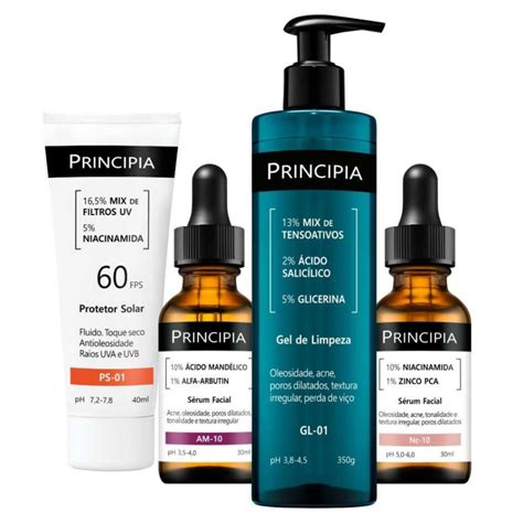 Acido Principia Para Manchas - Kit Principia Anti Manchas Skin Care Niacinamida Ácido Mandélico Gel ...