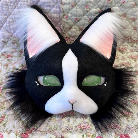 Black Cat Therian Mask Etsy