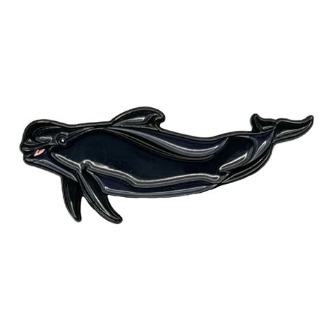 Short-Finned Pilot Whale enamel pin | Peppermint Narwhal - Conservation