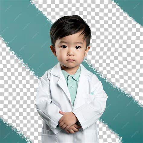 Premium Psd A Uneasy Preschooler Boy With Short Hair From The Asian