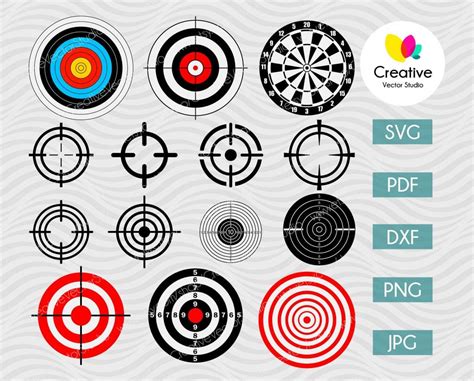 14 Target Svg Bundle Creative Vector Studio