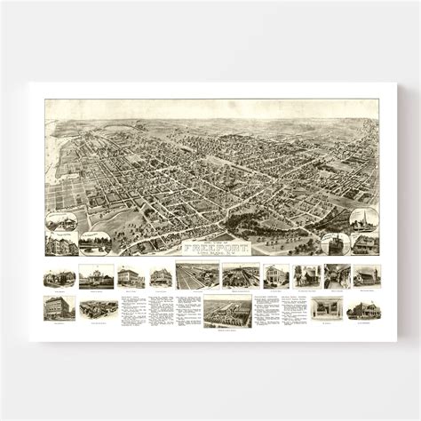 Vintage Map of Freeport, New York 1909 by Ted's Vintage Art