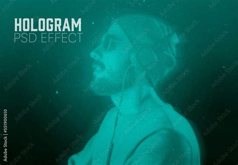 Hologram Photo Effect Stock Template | Adobe Stock