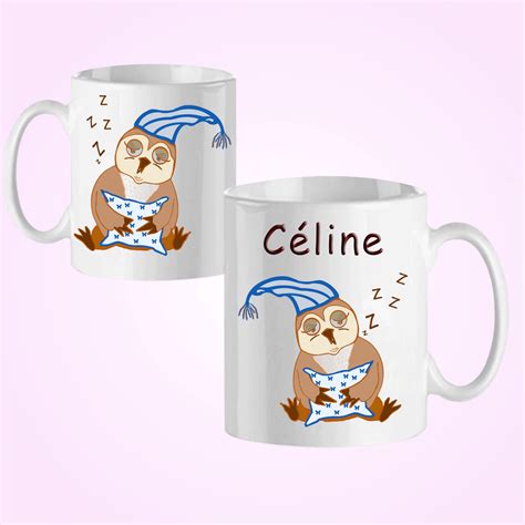 Mug Chouette Bonnet Personnaliser Texti Cadeaux