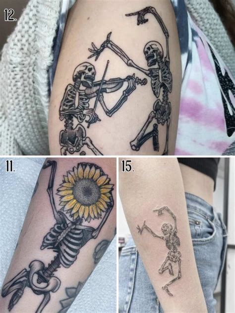 21 Playful Dancing Skeleton Tattoo Ideas Tattoo Glee