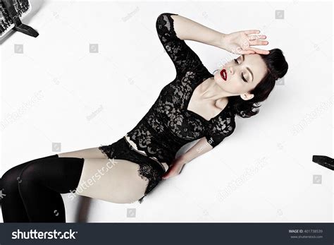 Beautiful Lingerie Model Posing Studio Photography Stock Photo 401738539 Shutterstock