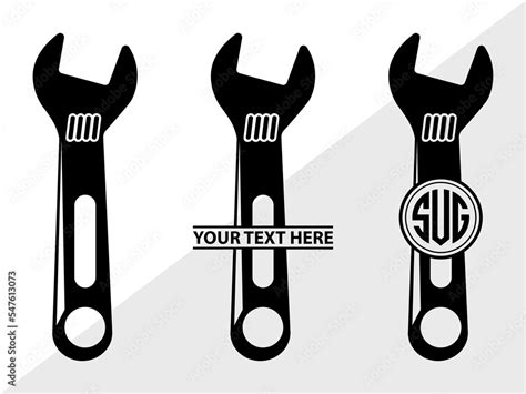 Vetor De Tools Monogram Tools Silhouette Tools Svg Cut Files Wrench