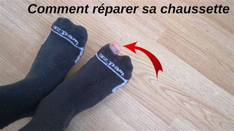 Comment réparer sa chaussette trouée YouTube