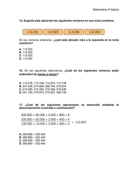 Evaluaci N Matem Tica A O N Meros Hasta Profe Social