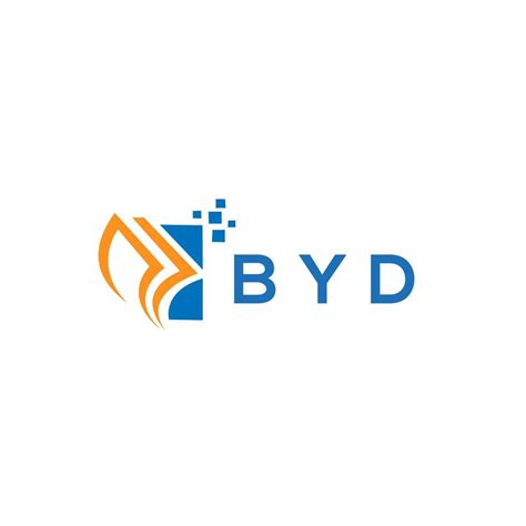 BYD credit repair accounting logo design on white background. BYD ...