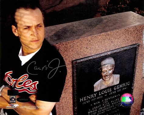 Cal Ripken Jr Signed 8x10 Photo Lou Gehrig Plaque (AIV AA 14609) — RSA