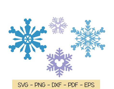 Disney Mickey Snowflakes Svg Disney Snowflakes Svg Disney Etsy