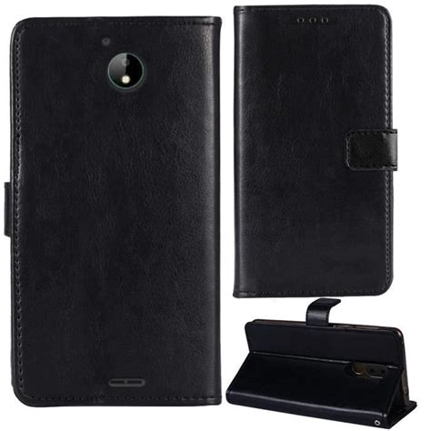 DSK Noir Premium Flip Cuir Housse Coque Pour SFR Altice E25 5 inch Étui