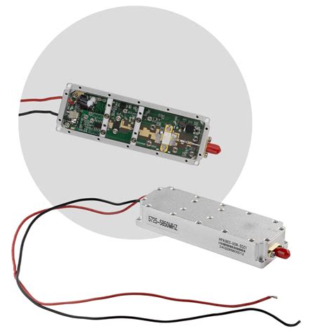 Модуль помех (jammer) 5.8 GHz (5725-5850 MHz), Gan 50W, 47 dBm, SMA ...