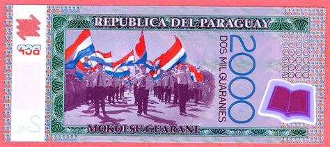 Paraguay Guaranies Pick C Polymer Unc Trakyakoleksiyon