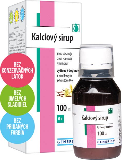 GENERICA Kalciový sirup s vanilkovým extraktom 100 ml | VIP Lekáreň