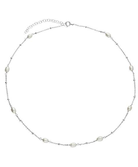 Helena Silver And Pearl Drop Necklace Flutterby Jewellery