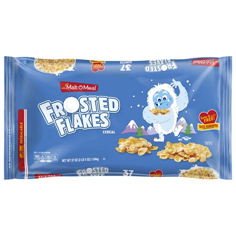 Malt-O-Meal Frosted Flakes Cereal, Frosty Flakes Breakfast Cereal, 37 ...