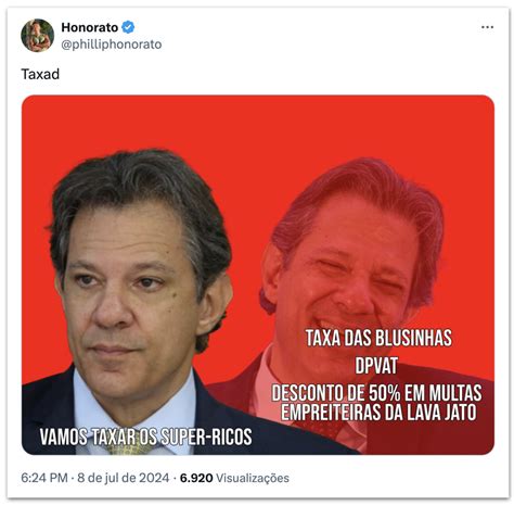 Não vai pegar diz PT sobre memes que ligam Haddad a impostos