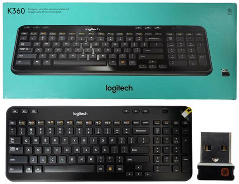 Logitech K360 Advanced Wireless Compact Keyboard USB Unifying 920 ...