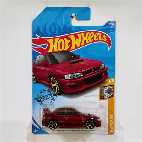 MERAH Hot Wheels Subaru Impreza B STi Version Red Toy Car Toys