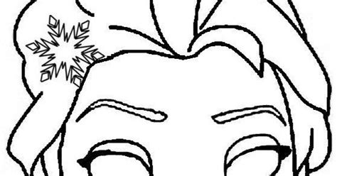 Elsa Mask Coloring Page