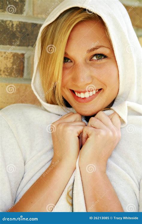 Headshot Of Pretty Teen Model Smiling Stock Image Image Of Headshot