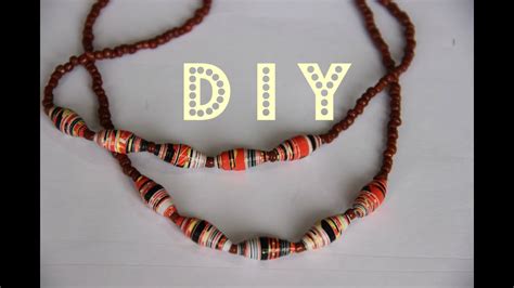 PAPER BEADS NECKLACE TUTORIAL YouTube