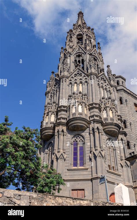 The Gothic Parish Church Tower Of San Juan Bautista Arucas Gran