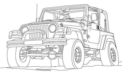 Lifted Jeep Wrangler Coloring Page Coloring Pages