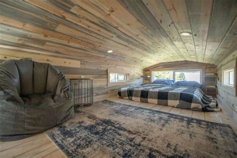 Tiny Home Has Main Floor Bedroom Loft Tiny Houses