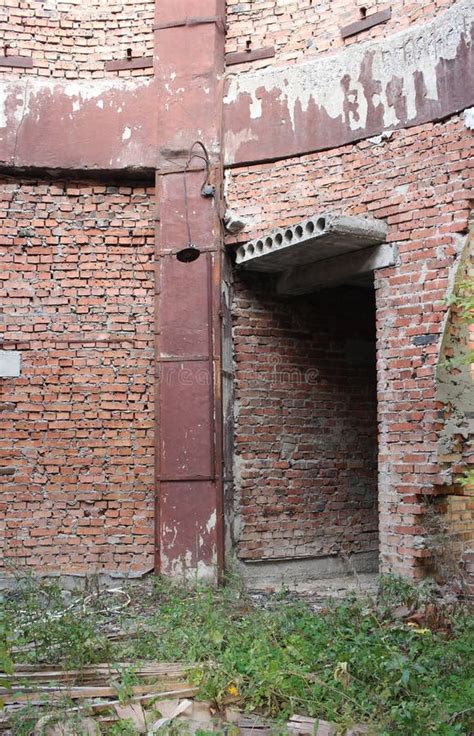 Destroyed Brick Building Abandoned Old Walls Broken Stock Image Image