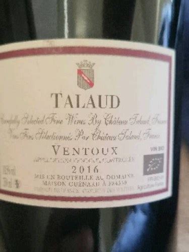 2016 Château Talaud Ventoux Vivino US