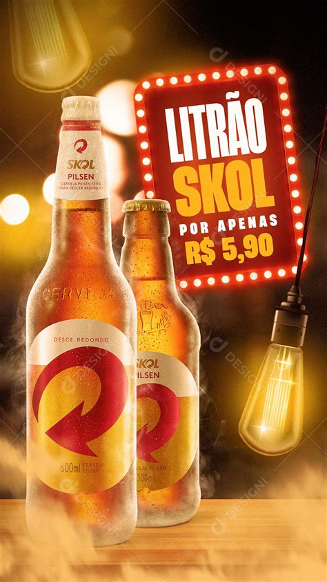 Social Media Litrão Skol Por Apenas Cervejas Psd Editável [download