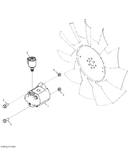 319e Loader Skid Steer Standard Fan Drive Motor 269401 Epc John