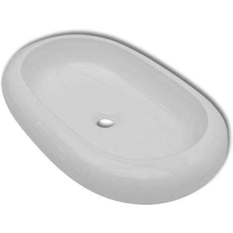 Lavabo Ovalado De Cer Mica Blanco X Cm