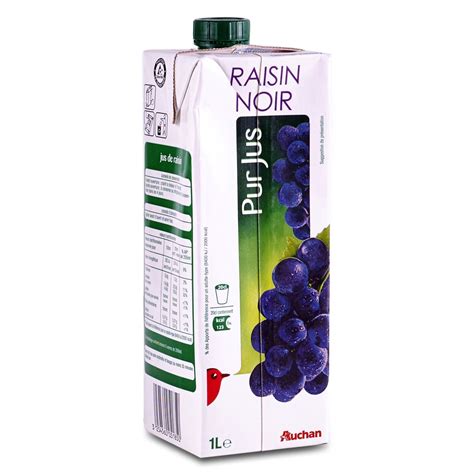 AUCHAN Auchan Pur Jus De Raisin Brique 1l Pas Cher Auchan Fr