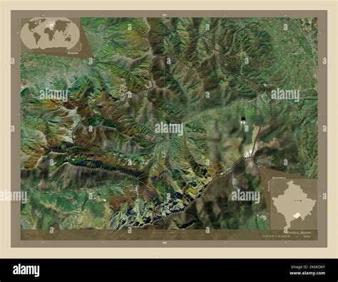 Shterpca Municipalité Du Kosovo Carte Satellite Haute Résolution