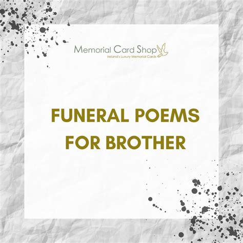 Pin on Funeral Poems for Brother